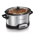 thumbnail image 3 of Hamilton-Beach 33443 4 Quart Programmable Slow Cooker, Chrome/Black, 3 of 4