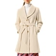 thumbnail image 1 of INSPIRE CHIC Manteau Trench Long pour Femme, Mignon, à Col Rabattu, à Simple Boutonnage, avec Ceinture, 1 of 6