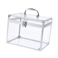 thumbnail image 4 of Bunblic Acrylic Makeup Organizer Cosmetic Display Case Elegant Transparent Crown Box Decorative Box Wedding Birthday Gift for Desktop Clear, 4 of 8