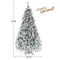 thumbnail image 2 of Costway 7.5ft Pre-Lit Premium Snow Flocked Hinged Artificial Christmas Tree w/ 450 Light, 2 of 9