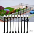 thumbnail image 4 of Milaget 20Pcs 1/100 Lanterne de Sentier Extérieur, Micro Paysage Mini Lampadaires C, 4 of 9
