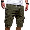 thumbnail image 1 of zanvin Men's Shorts Sport Pure Color Bandage Casual Loose Sweatpants Drawstring Shorts Pants, 1 of 4