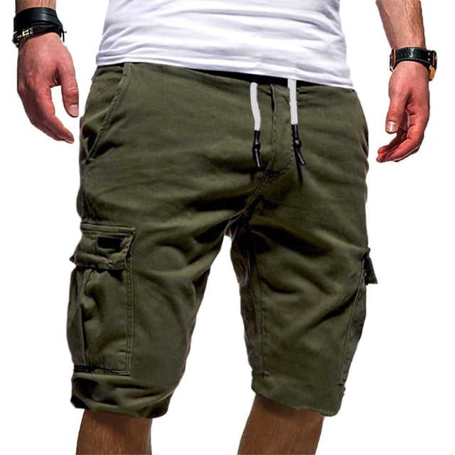 zanvin Men's Shorts Sport Pure Color Bandage Casual Loose Sweatpants Drawstring Shorts Pants
