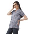 thumbnail image 3 of Moomaya Chemise Tunique Style Enveloppant pour Femmes en Coton Décontracté Col Classique Boutonné, 3 of 6