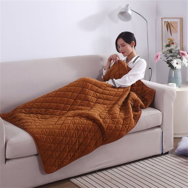 Dvkptbk Heated Blanket Soft 5V Electric USB Blanket Machine Washable For Home Travel Office With 120cm Extension Line