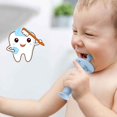 thumbnail image 3 of Set of 2 - Silicone Baby Toothbrushes with Suction Base, Choke Guard ，360 Degree Child Tooth Brush and Teether, 3 of 5