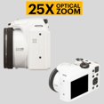 thumbnail image 4 of Kodak PIXPRO AZ255  Digital Camera (WHITE) 16MP 25X Optical Zoom 24mm Wide Angle Lens Vlogging Camera Plus a Free Vidpro USB 2.0 Card Reader, 4 of 11