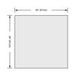thumbnail image 4 of Dulles Glass 24 In Square Flat Polish Edge 1/4 In Tempered Glass Table Top, 4 of 6