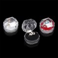 thumbnail image 3 of Ruiboury 20Pcs Clear Boxes Mini Multifunctional Jewelry Box Crystal Ring Earrings Studs Organizer Octagonal Case Wedding Proposal Red, 3 of 8