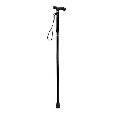Aluminium Alloy Folding Cane Portable Hand Walking Stick Trekking Hiking Sticks Non-slip 4 Section Adjustable Canes with Comfortable Handle