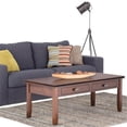 thumbnail image 2 of Trent Home Table Basse Rectangulaire Transitionnelle en Bois de 46 Pouces en Brun Roux, 2 of 9