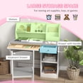 thumbnail image 4 of Qaba Kids Desk and Chair Set for 5-8 Year Old with Storage, Grey, 4 of 10