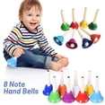 thumbnail image 2 of Clochettes à Main 8 Notes pour Enfants et Adultes, Ensemble de Clochettes Colorées et Joyeuses Instruments de Musique, 2 of 8