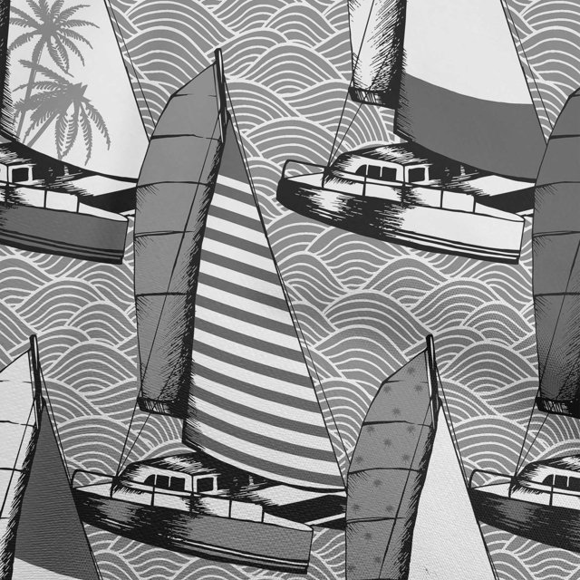 oneOone Tissu Gris en Polyester Spandex Nautique pour Couture et Projets d'Artisanat, Imprimés de Tissu au Mètre, 56 Pouces de Large