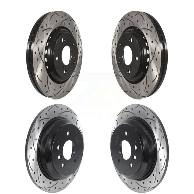 DS-One Kit de Rotors de Frein à Disque avant Arrière Enduit Percé Fentes pour Voiture Honda Pilot Ridgeline Passport KD-100508