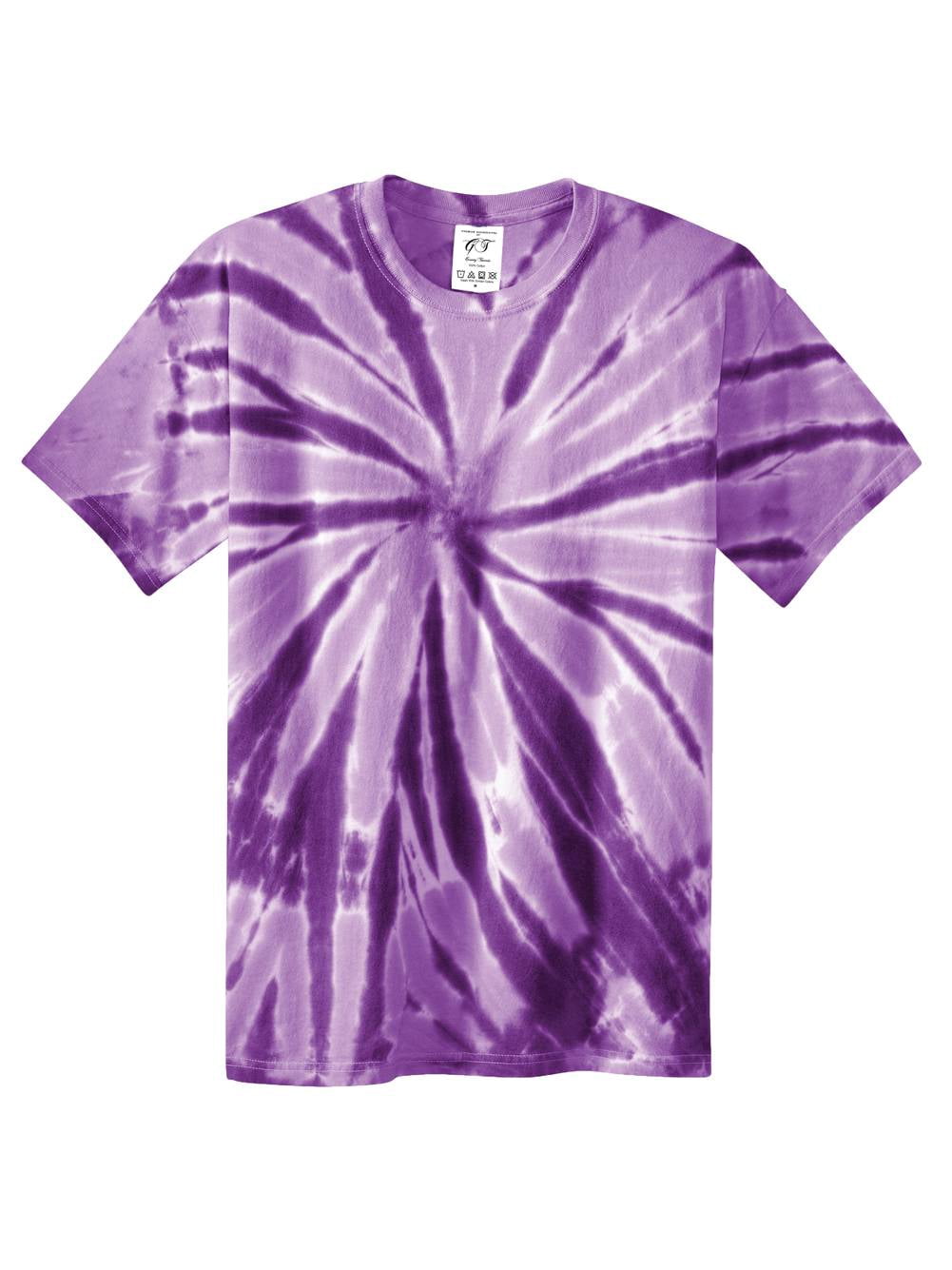 Gravity Threads T-Shirt Teinture sur Nœuds à Manches Courtes pour Hommes - Violet - Petit