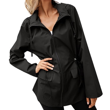 CEHVOM Women Casual Slim Zipper Long Sleeve Bomber Jacket Waterproof Coat