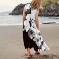 thumbnail image 4 of TJAZFJPA Robe à Col en V pour Femmes Mode pour Femmes Col Rond Décontractée Imprimé Pissenlit 3D Sans Poignets Poche Longue Robe Débardeur Robe Décontractée Robe Chien Robe de Soirée Robes Femmes, 4 of 6