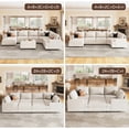 thumbnail image 4 of HONBAY Siège d'Angle pour Canapés Sectionnels Modulaires en Velours Côtelé, Beige, 4 of 5