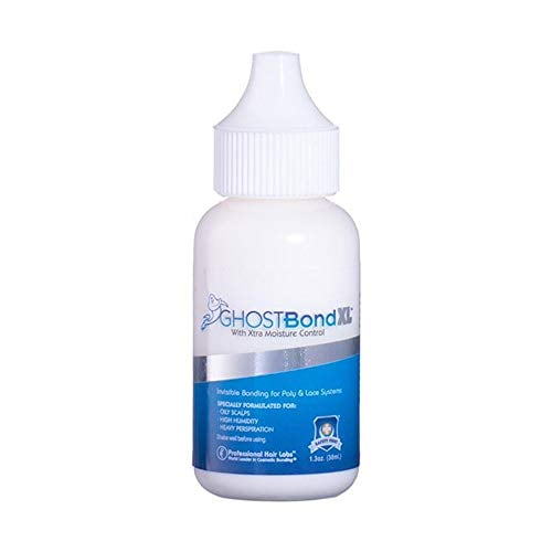 Ghost Bond XL Hair Replacement Adhesive - 1.3oz - Invisible Bonding Glue: Extra Moisture Control - Light Hold For Poly and Lace Hairpiece, Wig, Toupee Systems