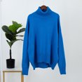 thumbnail image 2 of Yuyuzo Baggy Sweater for Women Long Sleeve High Neck Ribbed Knit Pullover Solid Color Fall Winter Sweater Tops, 2 of 3