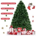 thumbnail image 3 of Costway 4Ft Pre-Lit Fiber Optic Artificial PVC Christmas Tree w/ Metal Stand, 3 of 9