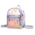 thumbnail image 1 of Kids' Night Lights Backpack One Shoulder Messenger Two Back Transparent Multipurpose Travel Bag, Clear Vinyl Beach Bag, Ball Game Concert Clear Bag, Stadium, Outdoor, Beach, Pool, 1 of 8