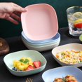 thumbnail image 2 of Simple Wheat PP Plate Dessert Dishes Fruit Bread Dinner Plates Squre Solid Tray Kitchen Household Tablewares Utensils, 2 of 7