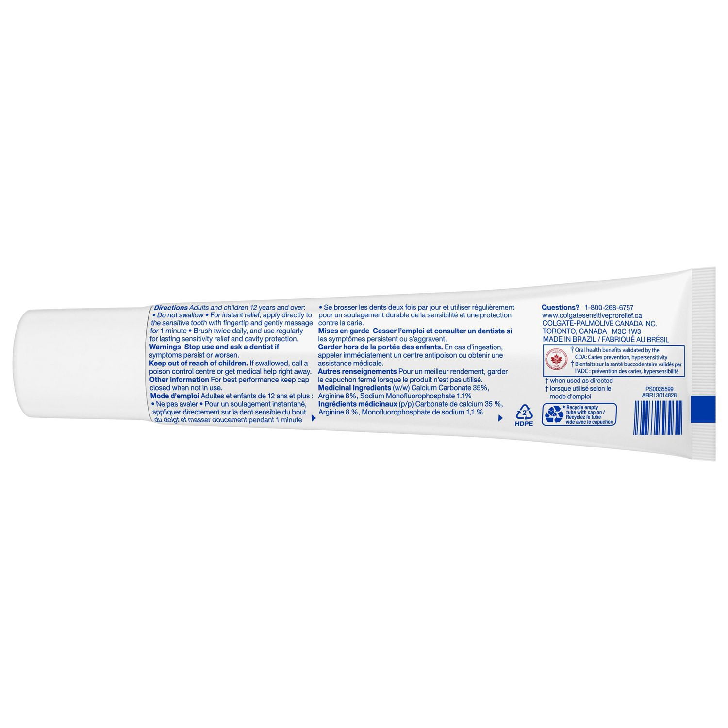 Colgate Sensitive Pro-Relief Dentifrice Répare-Émail