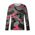 thumbnail image 4 of Meichang T-Shirt à Manches Longues pour Homme, T-Shirts Graphiques pour Hommes Tendance à Imprimé Camouflage, T-Shirts Amusants à Col Rond Confortables à Manches Longues pour Homme, 4 of 5