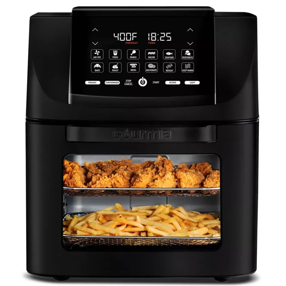 Remis à Neuf Gourmia GAF1230 Friteuse à Air Chaud Numérique Tout-en-un de 14 Qt, Four, Rôtissoire et Déshydrateur