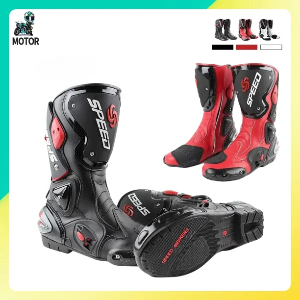 SPEED Riding Tribe Motorcycle Boots Professiona Biker Shoes