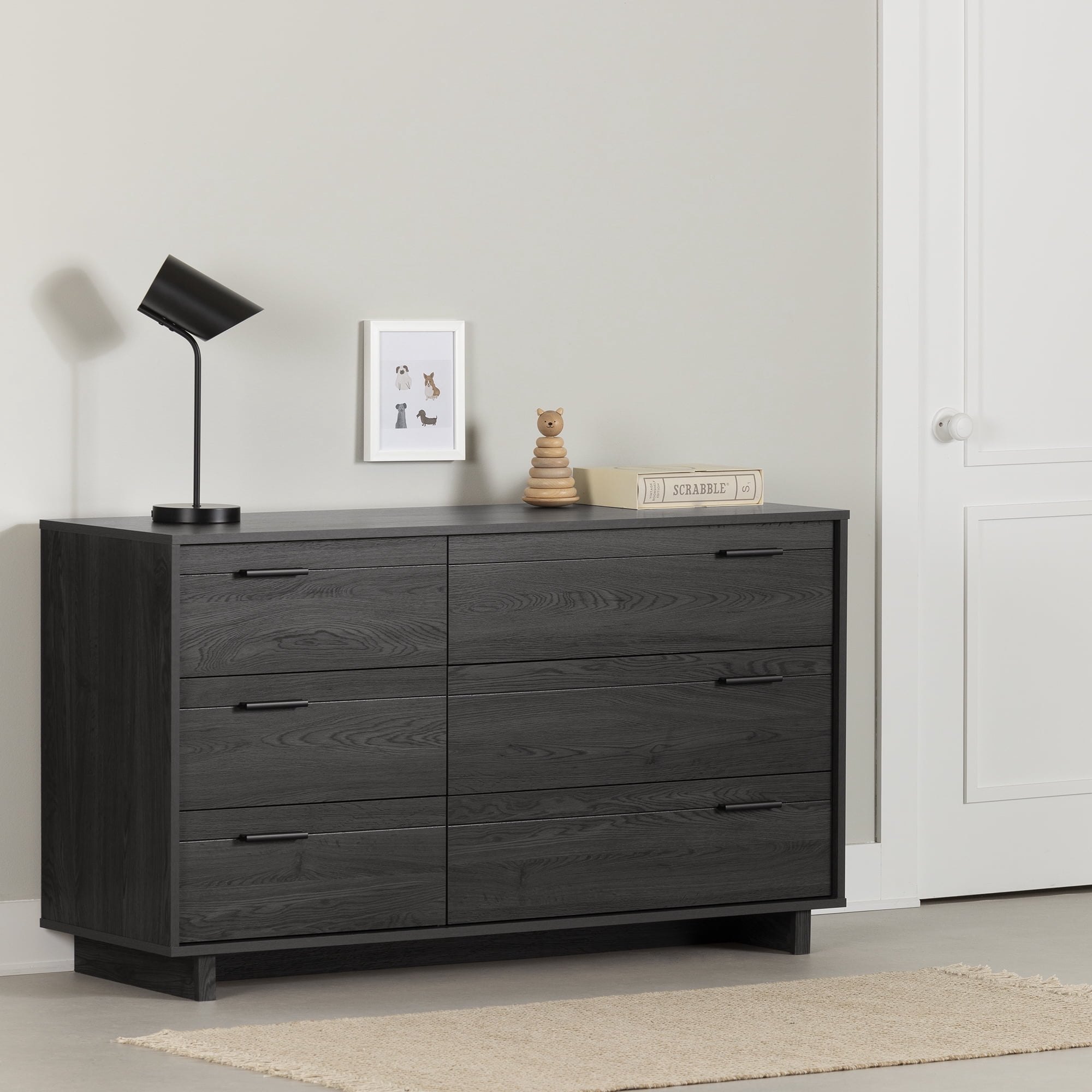 South Shore Fynn 6-Drawer Dresser for Child, in Gray Oak