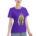 thumbnail image 2 of T-Shirt Basique à Manches Courtes pour Femme une Pièce Singe Jaune, 2 of 6