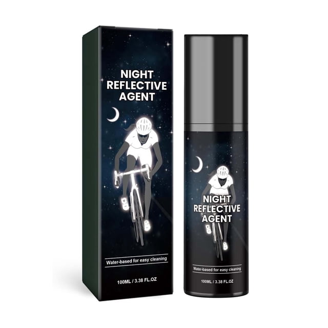 Peinture en Aérosol Réfléchissante de Nuit, Marquage Réfléchissant pour l'Extérieur, Équipement Réfléchissant pour Vélo 100 ml, Séchage Rapide et Longue Durée, Recharge Solaire/lumière, Convient aux Surfaces en Plastique et Métal, Sécurité pour la Conduite de Nuit