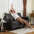 thumbnail image 2 of HOMCOM 55" Loveseat Sofa, Small 2 Seater Couch with Solid Wood Legs, Grey, 2 of 10
