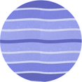 thumbnail image 1 of Ahgly Company Tapis Rond Lavable en Machine Intérieur Jeans Transitionnels Bleu, 6 Pieds Rond, 1 of 7