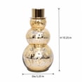 thumbnail image 3 of Holiday Time Glass Decorative Snowman with Metal Hat, Mercury Gold Finish, 10.25 inch, 3 of 5