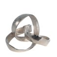 thumbnail image 1 of Sagebrook Home Aluminum Knot Sculpture, 7", Silver Matte, 1 of 1