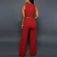 thumbnail image 4 of Timegard Womens Rompers Sleeveless Button Straight Leg Jumpsuit Fall Fashion Casual Comfy Office Outfits, 4 of 7