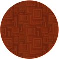 thumbnail image 1 of Ahgly Company Tapis Rond Lavable en Machine Intérieur Transitionnel Rouge Lave, 3 Pieds Rond, 1 of 7