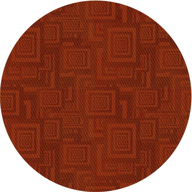 Ahgly Company Tapis Rond Lavable en Machine Intérieur Transitionnel Rouge Lave, 3 Pieds Rond