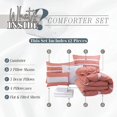 thumbnail image 4 of Isabella Bedding Collection, 12PC Comforter Set with Matching Shams, Decorative Pillows, and Smart Sheet Set, King/California King Size, Dusty Rose, 4 of 6