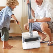 JUNWELLBroom and Dustpan Set for Home  Broom with Standing Dustpan Combo Set Small Broom and Dustpan  Broom Dust Pan Set for Teen  Broom with Dustpan Combo Set for Home Kitchen Room Offic