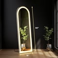 thumbnail image 2 of EDX Arched 63"x 20" LED Full Body Mirror, 3 Color Lighting, Free Standing Wall-Mounted for Home, 2 of 6