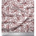 thumbnail image 1 of Soimoi Poly Georgette Fabric Leaves & Paisley Block Printed Craft Fabric by The Yard 52 Inch Wide, 1 of 3