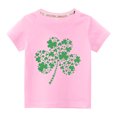 thumbnail image 1 of TopLLC St. Patricks Day Chemises pour Femmes Hauts de Sarrau St Patricks Day Tout-Petits Enfants Garçons Filles Mode Mignon Col Rond Imprimé Manches Courtes Haut, 1 of 3