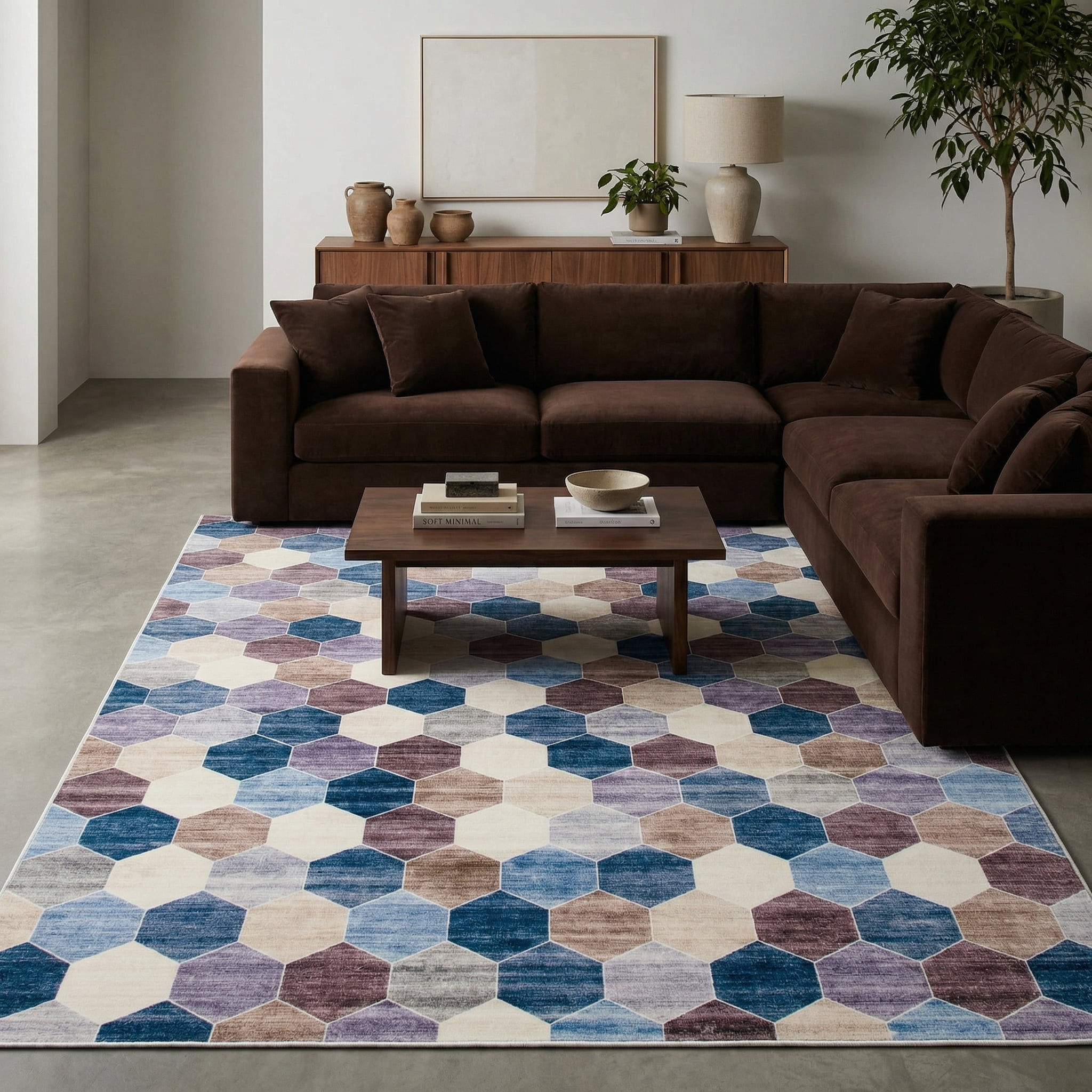 Tapis d'intérieur géométrique à carreaux Rug Branch