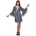 thumbnail image 2 of Moomaya Robe Courte Imprimée pour Mariée en Préparation, Manches Évasées, Peignoir, Portefeuille pour Femmes, 2 of 6