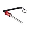 thumbnail image 3 of S SERENABLE Aluminum Alloy Weight Stacking Pin, Fitness Weight Stacking Pin Replacement Weight Machine Pin with Pull Cord, Comfortable Grip for Commercial Gym, Ho red, 3 of 9